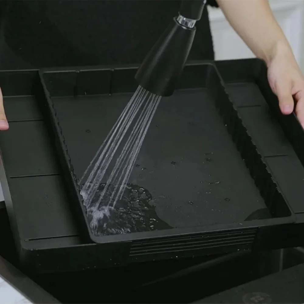 Black Expandable Silverware Drawer Organizer